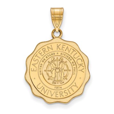 Eastern Kentucky University Large Crest Pendant 10k Gold 1Y016EKU, UPC: 191101780813