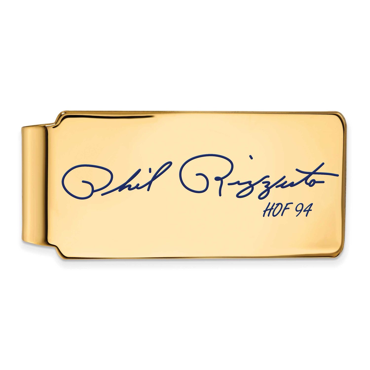 Phil Rizzuto Hall of Fame Signature Epoxy Money Clip Gold-plated Sterling Silver GPHF04PR94, UPC: