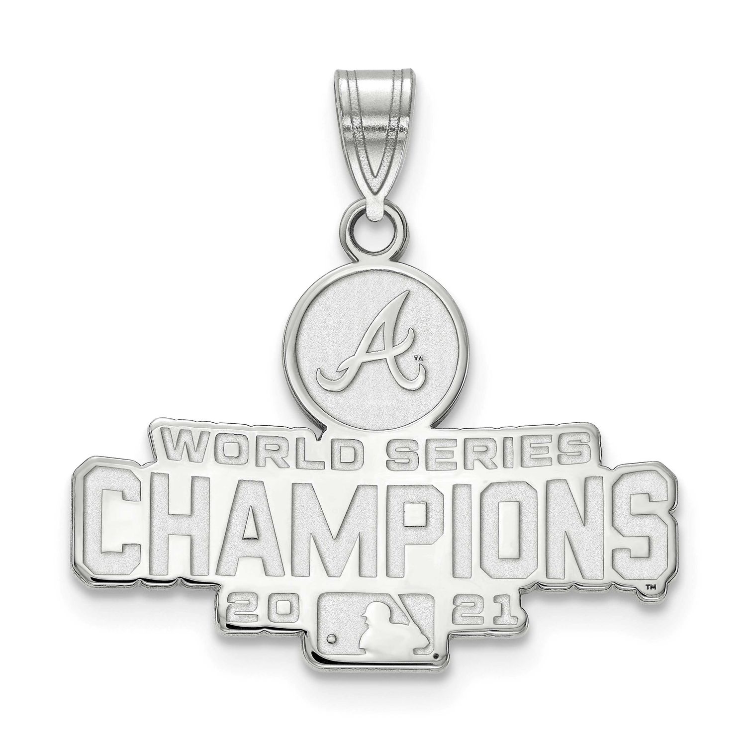 2021 World Series Champions Atlanta Braves Large Pendant Sterling Silver SS003BRA21, UPC: 883957954…
