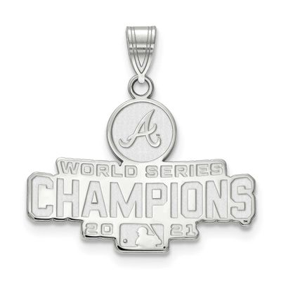 2021 World Series Champions Atlanta Braves Large Pendant Sterling Silver SS003BRA21, UPC: 883957954…