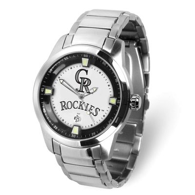Gametime MLB Colorado Rockies Titan Quartz Watch with Date Stainless Steel XWM3585, UPC: 82652870361