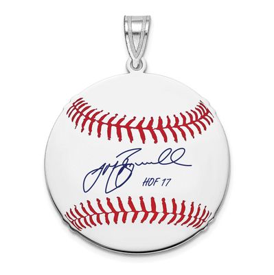 Jeff Bagwell Hall of Fame Signature Medium Epoxy Baseball Pendant Sterling Silver SSHF10JB17, UPC: