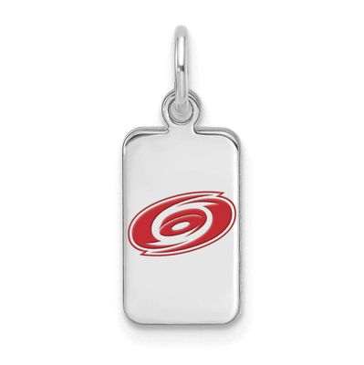 NHL Carolina Hurricanes Enamel Tag Pendant Sterling Silver Rhodium-plated SS126HUR, UPC: 1969041846…