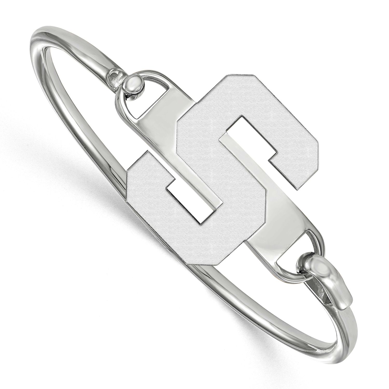 Michigan State University Bangle Sterling Silver Rhodium-plated SS021MIS-7, UPC: 886774690780
