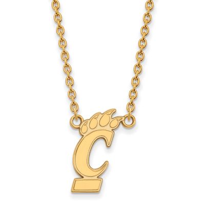 University of Cincinnati Large Pendant 18 Inch Necklace Gold-plated Sterling Silver GP012UC-18, UPC…