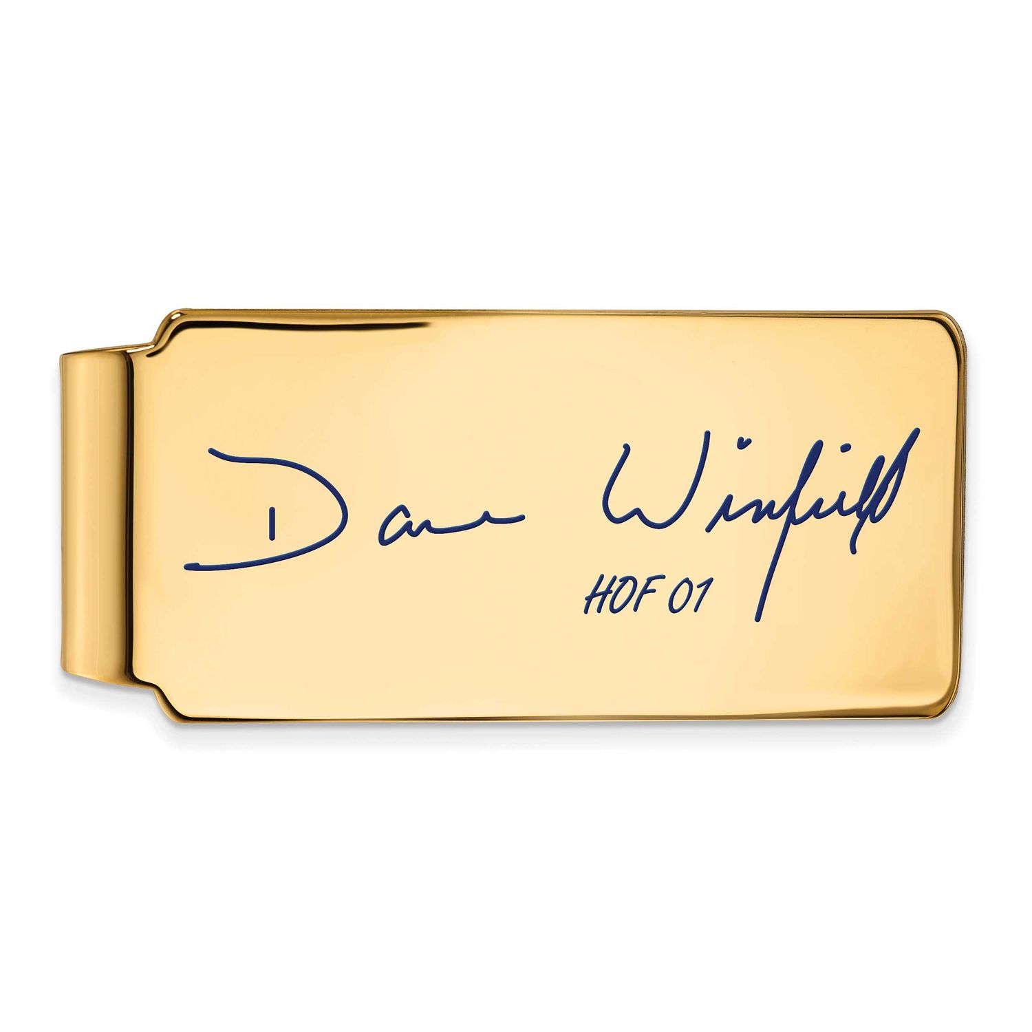 Dave Winfield Hall of Fame Signature Epoxy Money Clip Gold-plated Sterling Silver GPHF04DW01, UPC: