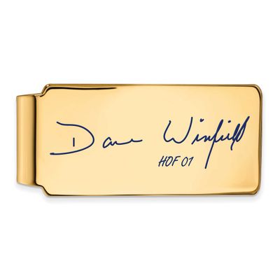 Dave Winfield Hall of Fame Signature Epoxy Money Clip Gold-plated Sterling Silver GPHF04DW01, UPC: