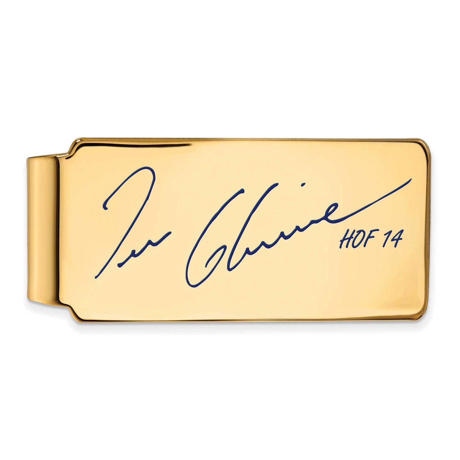 Tom Glavine Hall of Fame Signature Epoxy Money Clip Gold-plated Sterling Silver GPHF04TG14, UPC: