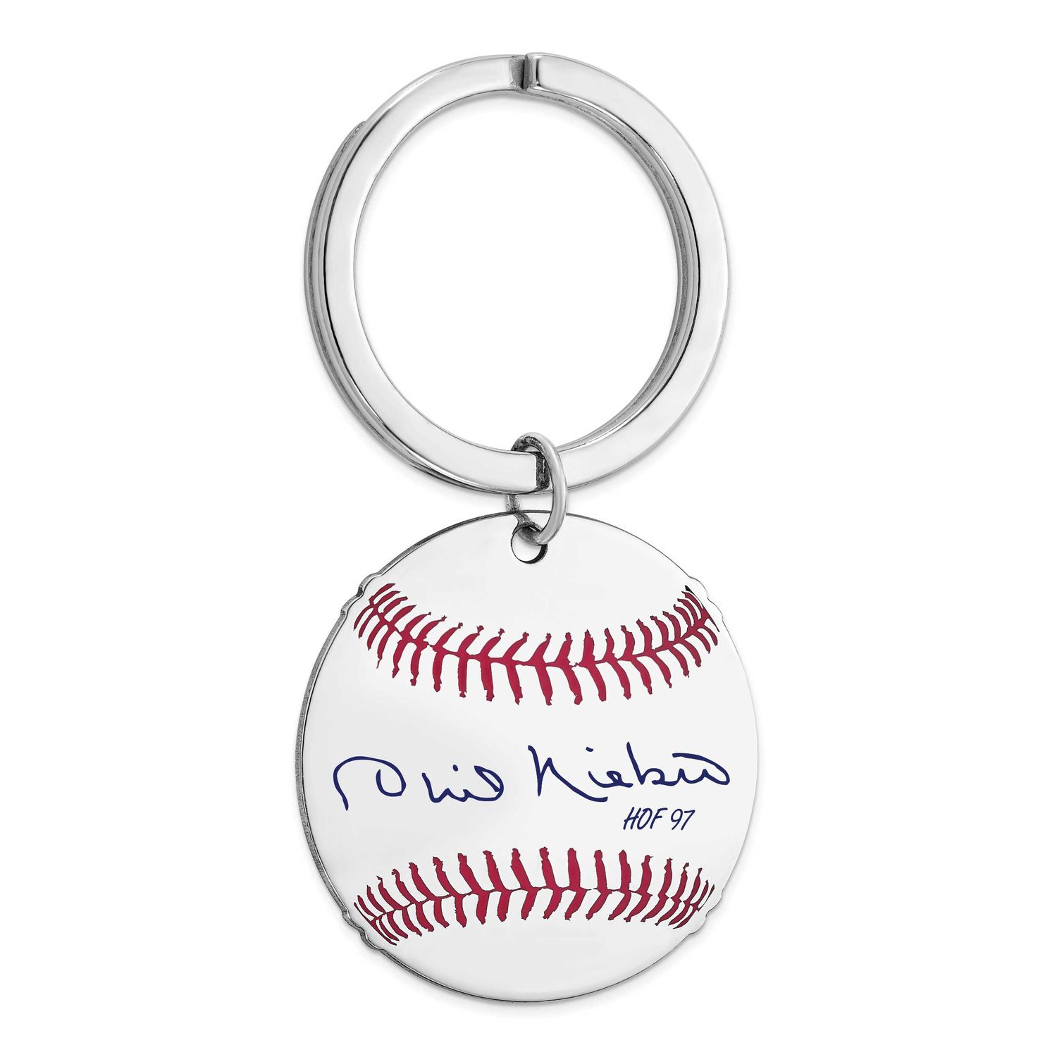 Phil Niekro Hall of Fame Signature Epoxy Baseball Keychain Sterling Silver SSHF03PN97, UPC: