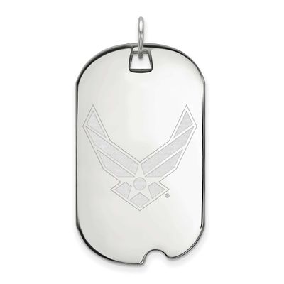 U.S. Air Force Large Dog Tag Pendant Sterling Silver Rhodium-plated SS024USAF, UPC: 191101121609