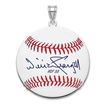 Willie Stargell Hall of Fame Signature Large Epoxy Baseball Pendant Sterling Silver SSHF02WS88, UPC: