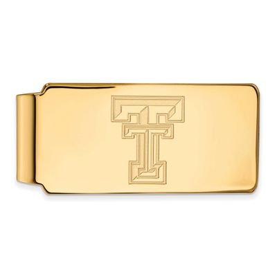 Texas Tech University T-T Money Clip Gold-plated Sterling Silver GP025TXT, UPC: 886774928920