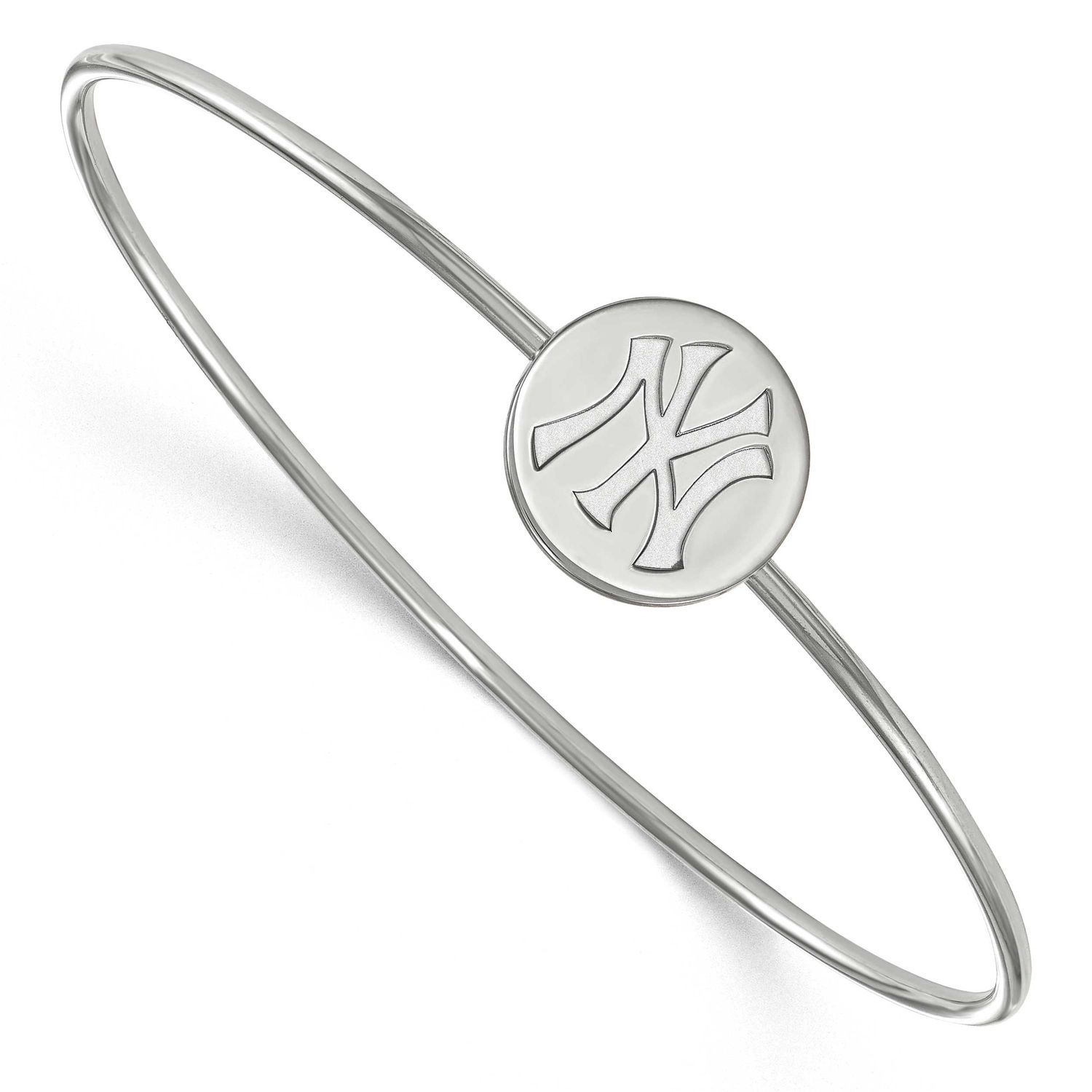 MLB New York Yankees Slip On Bangle Sterling Silver Rhodium-plated SS014YAN-7, UPC: 886774627366