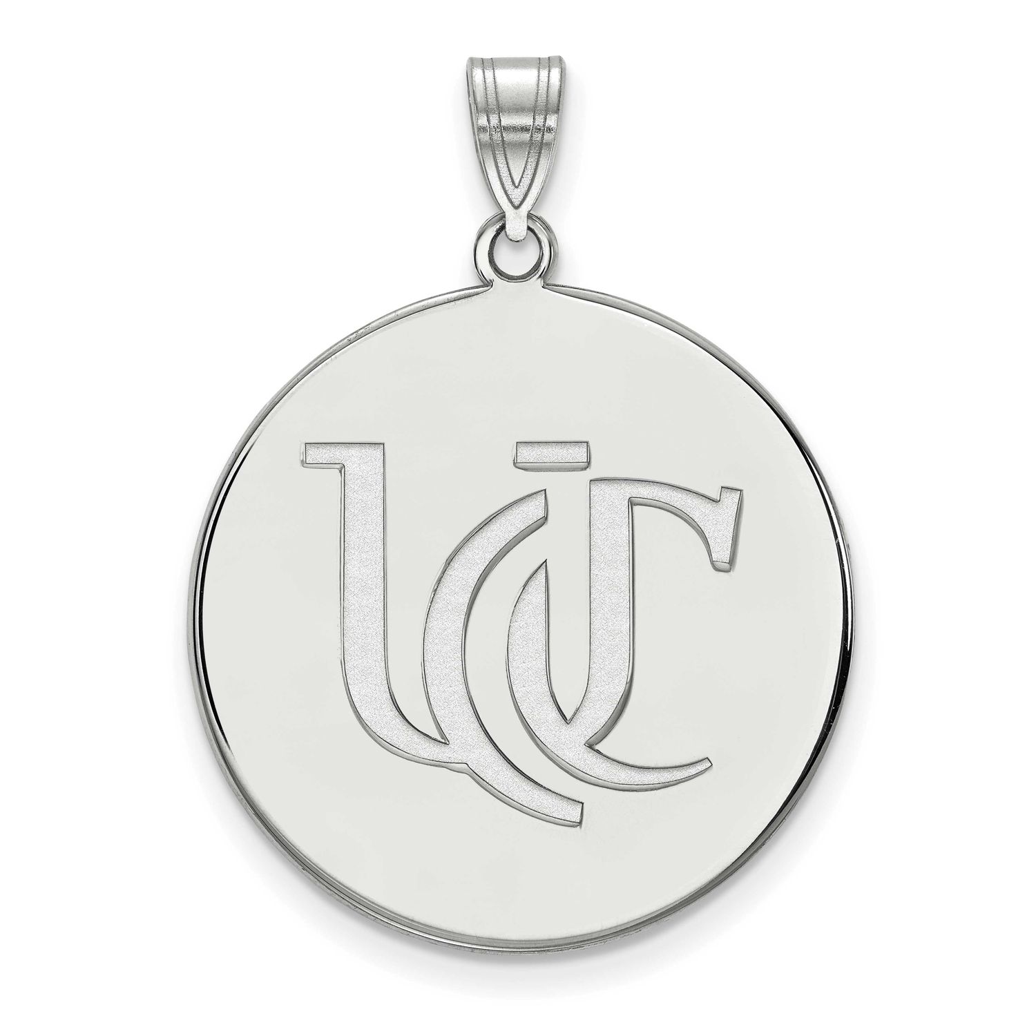 University of Cincinnati U-C Extra Large Disc Pendant Sterling Silver Rhodium-plated SS052UC, UPC: …