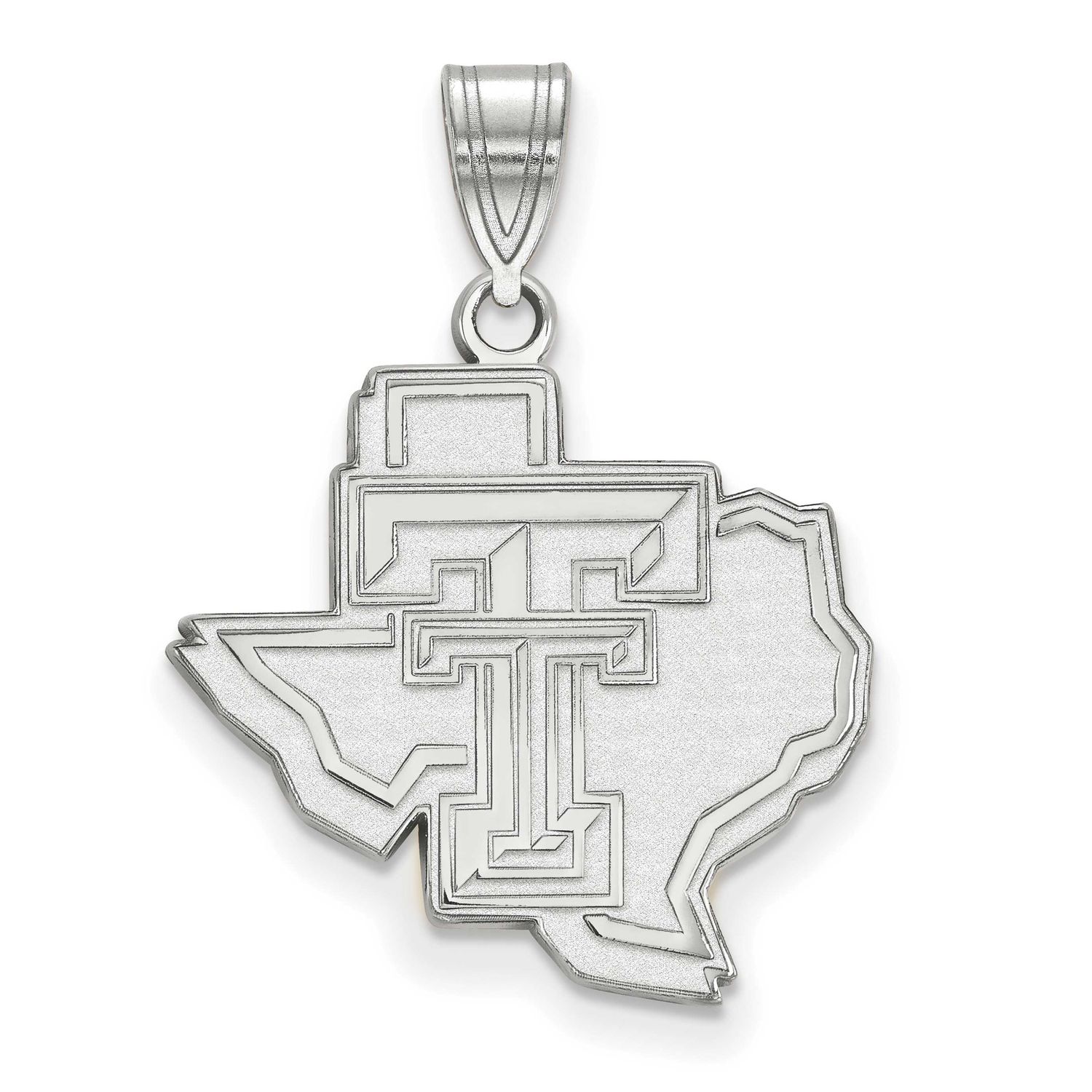Texas Tech University State Outline Large Pendant 10k White Gold 1W046TXT, UPC: 886774789019