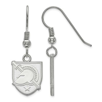 U.S. Military Academy Letter A Small Dangle Wire Earrings Sterling Silver Rhodium-plated SS006USMA,…