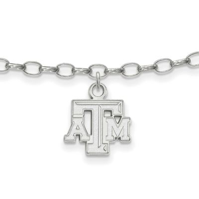 Texas A And M University T-A-M 9 Inch Anklet Sterling Silver Rhodium-plated SS024TAM, UPC: 88677469…