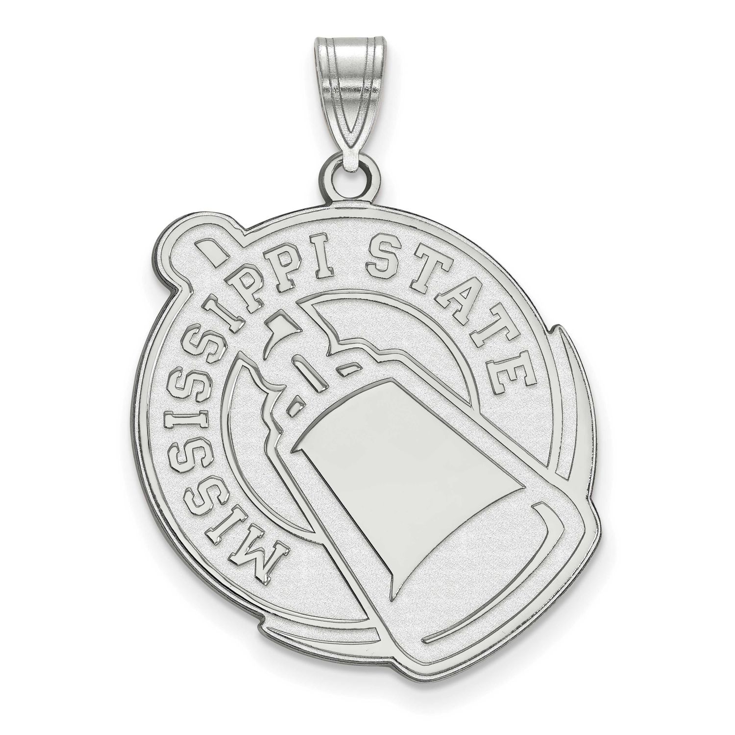 Mississippi State University Extra Large Pendant 10k White Gold 1W047MSS, UPC: 886774789316