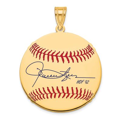 Rollie Fingers Hall of Fame Signature Medium Epoxy Baseball Pendant 14k Gold 4YHF10RF92, UPC: