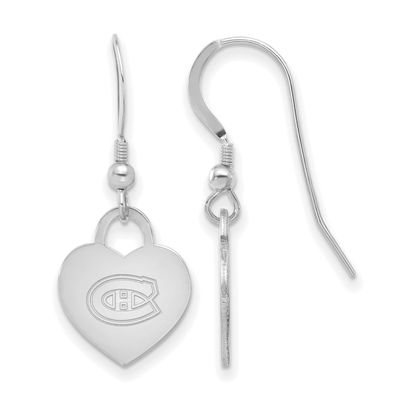 NHL Montreal Canadiens Heart Dangle Earring Sterling Silver Rhodium-plated SS128CAN, UPC: 196904183…