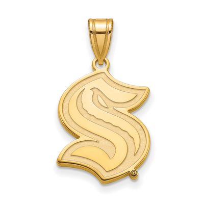 NHL Seattle Kraken Large Pendant Gold-plated Sterling Silver GP004KRA, UPC: