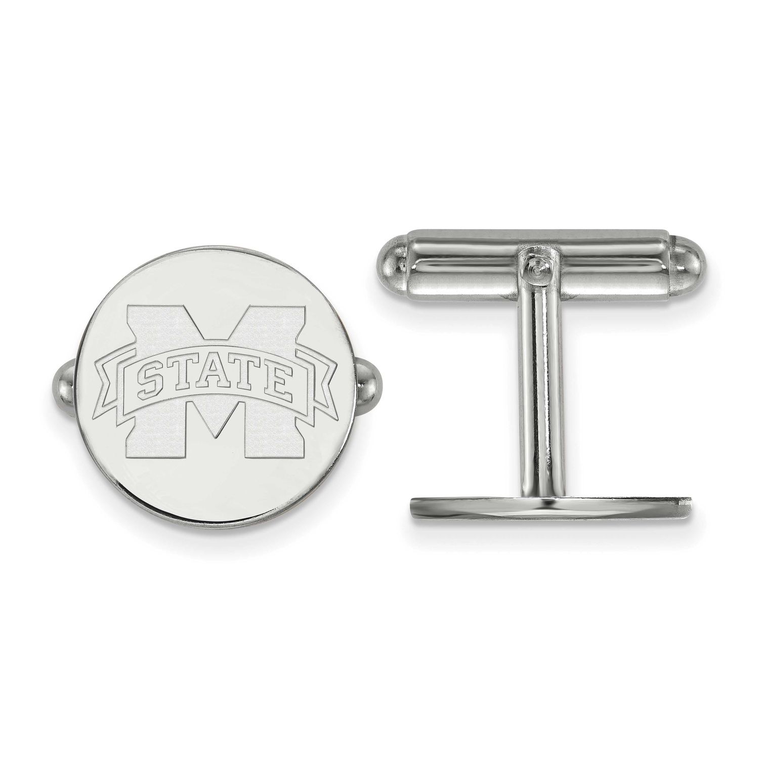 Mississippi State University Cufflink Sterling Silver Rhodium-plated SS012MSS, UPC: 886774691374