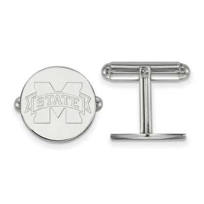 Mississippi State University Cufflink Sterling Silver Rhodium-plated SS012MSS, UPC: 886774691374