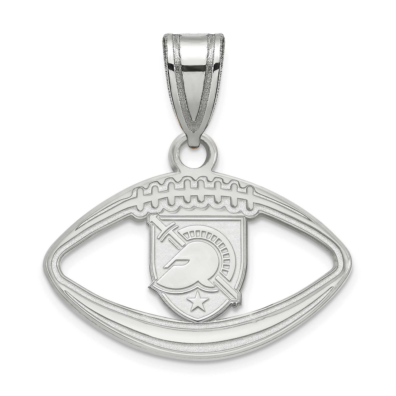 U.S. Military Academy Letter A Football Pendant Sterling Silver Rhodium-plated SS014USMA, UPC: 8867…