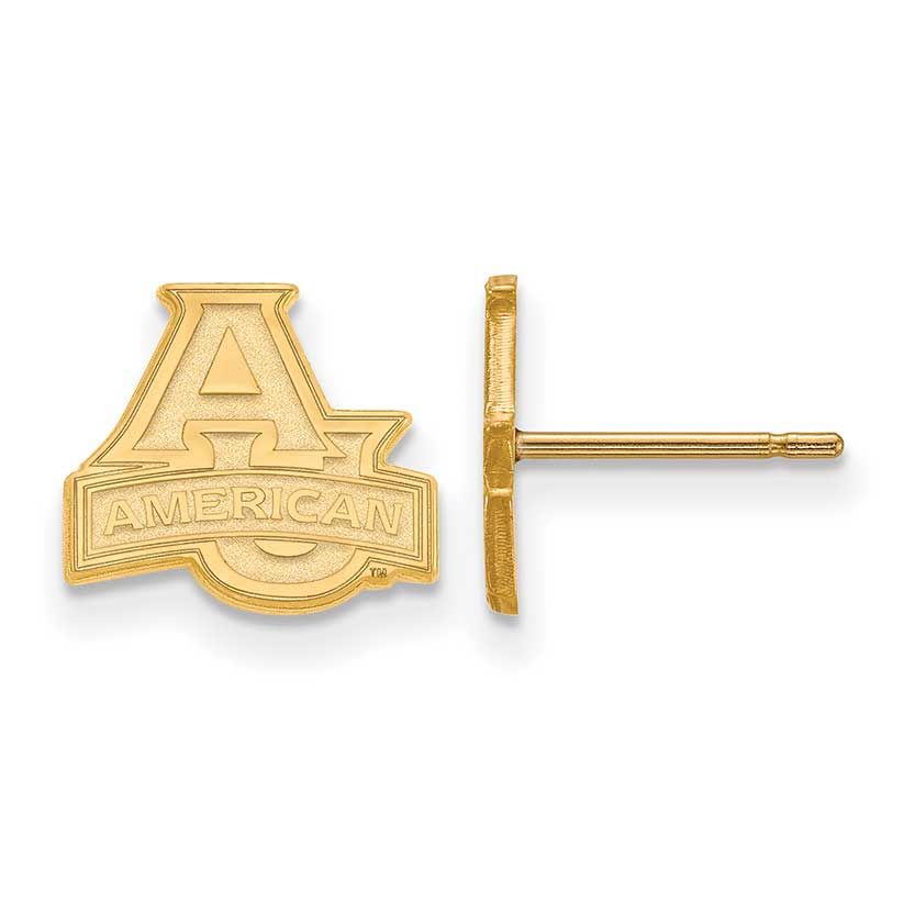 American University Extra Small Post Earrings Gold-plated Sterling Silver GP001AMU, UPC: 1911011228…