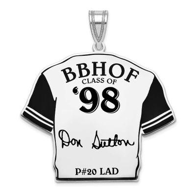 Don Sutton Hall of Fame Signature Epoxy Jersey Pendant Sterling Silver SSHF01DS98, UPC: