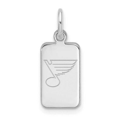 NHL St Louis Blues Tag Pendant Sterling Silver Rhodium-plated SS125BLE, UPC: 196904184806