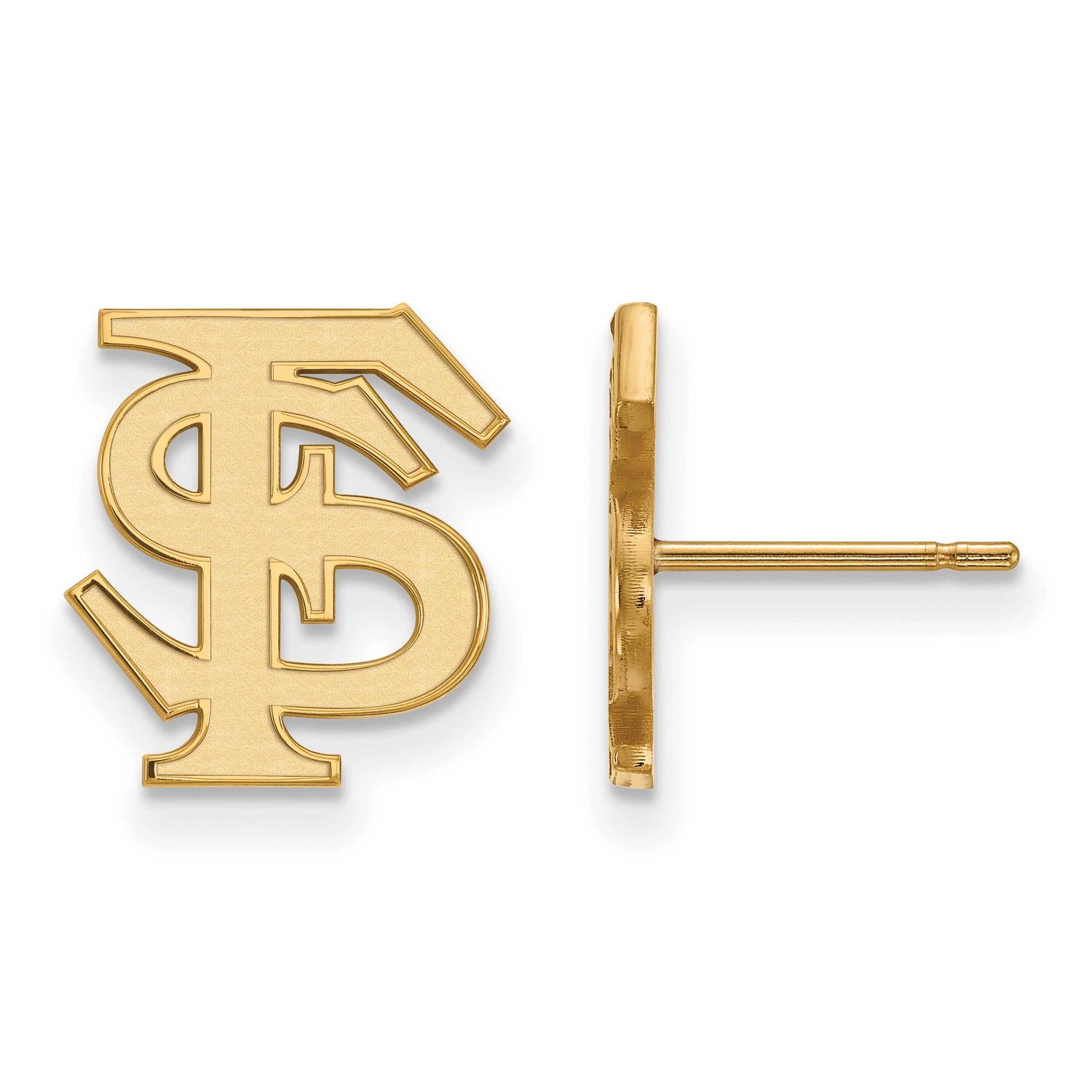 Florida State University F-S Small Post Earrings 14k Gold 4Y009FSU, UPC: 886774868622