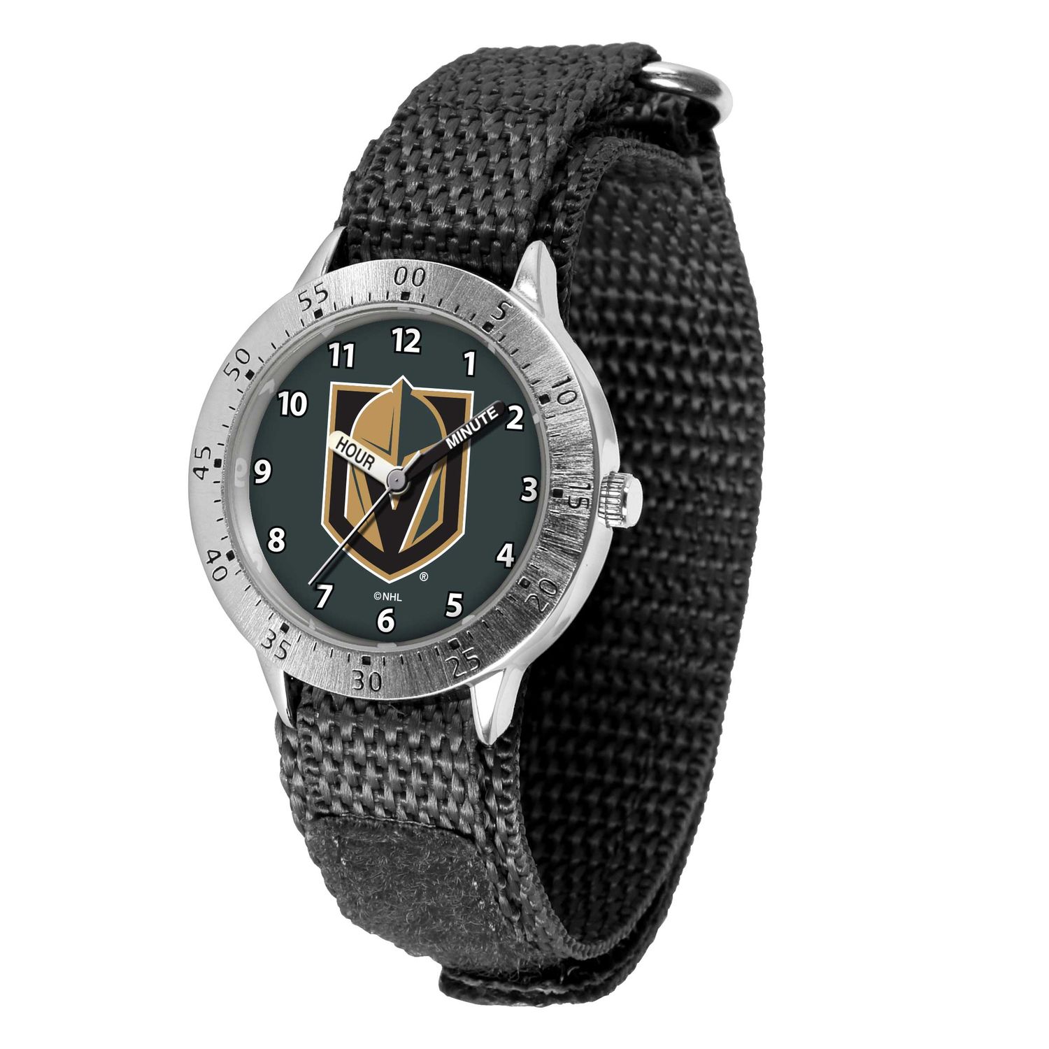 NHL Vegas Golden Knights Youth Tailgater Nylon Strap Quartz Time Teaching Watch Gametime XWM3296, U…