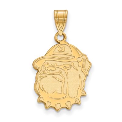 Georgetown University Bulldog Large Pendant Gold-plated Sterling Silver GP006GC, UPC: 886774902876