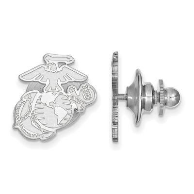 U.S. Marine Corps Lapel Pin Sterling Silver Rhodium-plated SS008USMC, UPC: 191101485251
