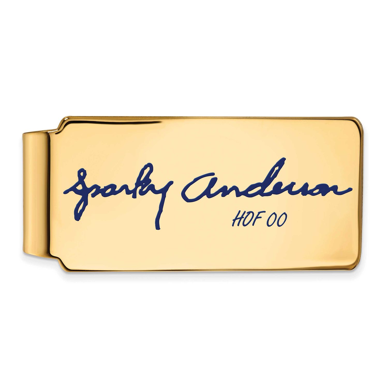 Sparky Anderson Hall of Fame Signature Epoxy Money Clip Gold-plated Sterling Silver GPHF04SA00, UPC: