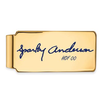 Sparky Anderson Hall of Fame Signature Epoxy Money Clip Gold-plated Sterling Silver GPHF04SA00, UPC: