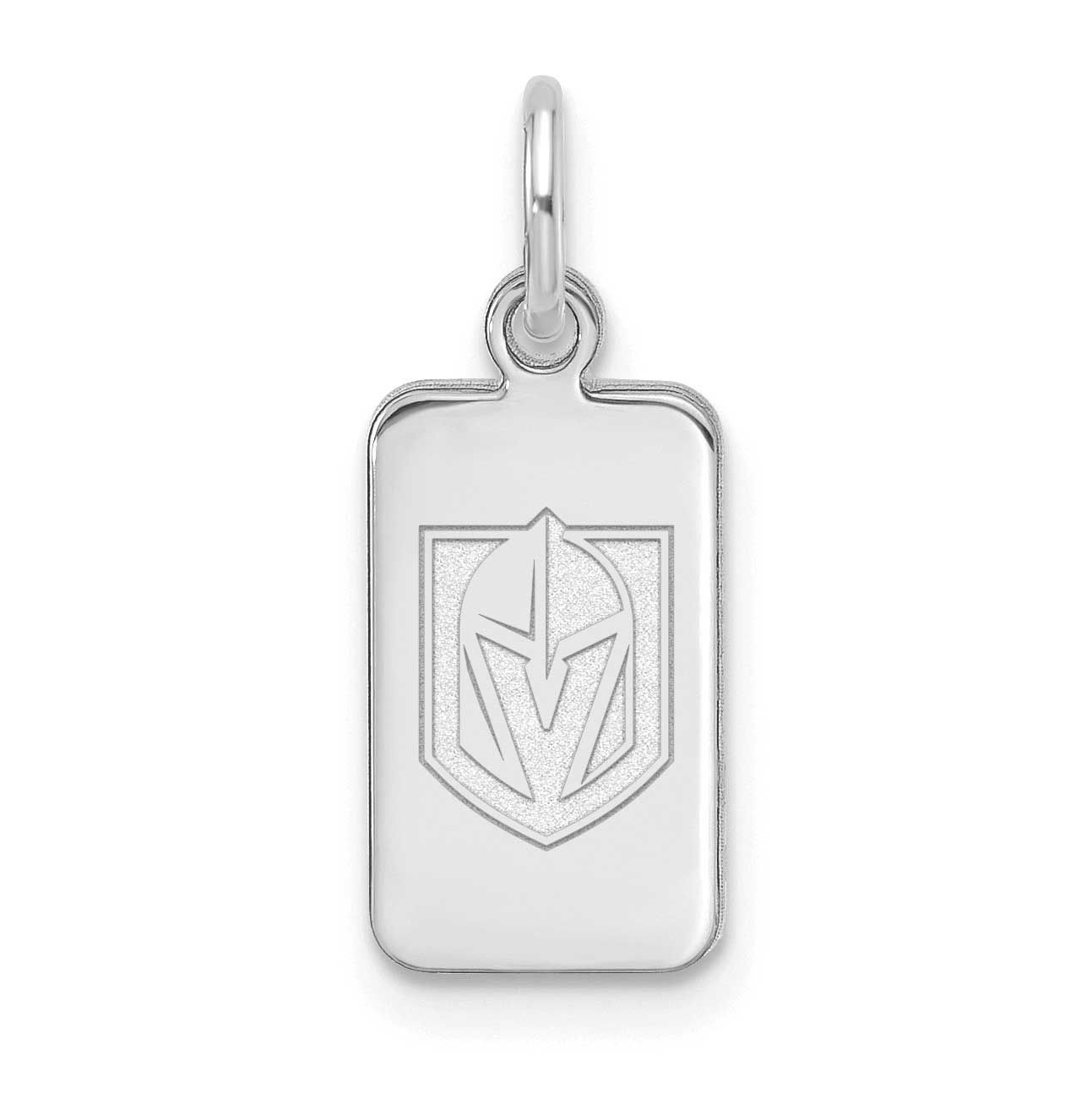 NHL Vegas Golden Knights Tag Pendant Sterling Silver Rhodium-plated SS125VGK, UPC: 196904184769
