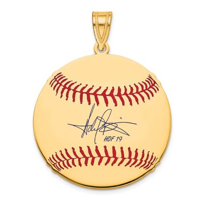 Harold Baines Hall of Fame Signature Medium Epoxy Baseball Pendant 14k Gold 4YHF10HB19, UPC:
