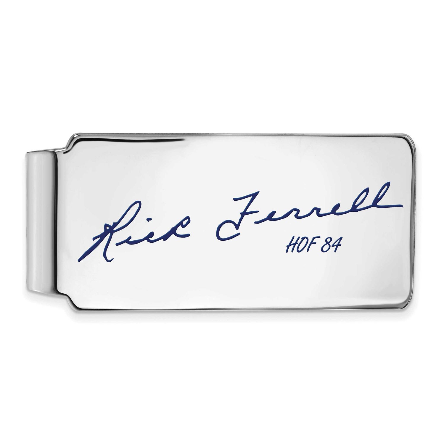 Rick Ferrell Hall of Fame Signature Epoxy Money Clip Sterling Silver SSHF04RF84, UPC: