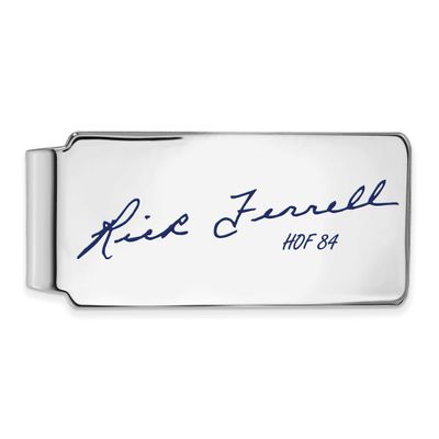 Rick Ferrell Hall of Fame Signature Epoxy Money Clip Sterling Silver SSHF04RF84, UPC: