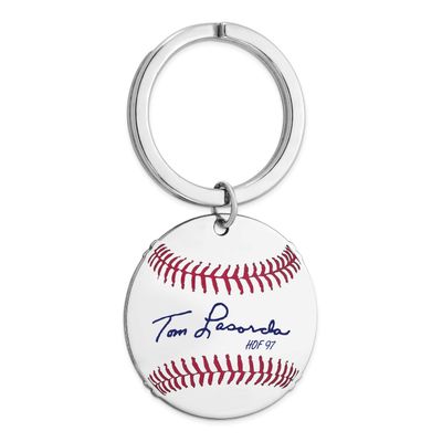 Tom Lasorda Hall of Fame Signature Epoxy Baseball Keychain Sterling Silver SSHF03TL97, UPC: