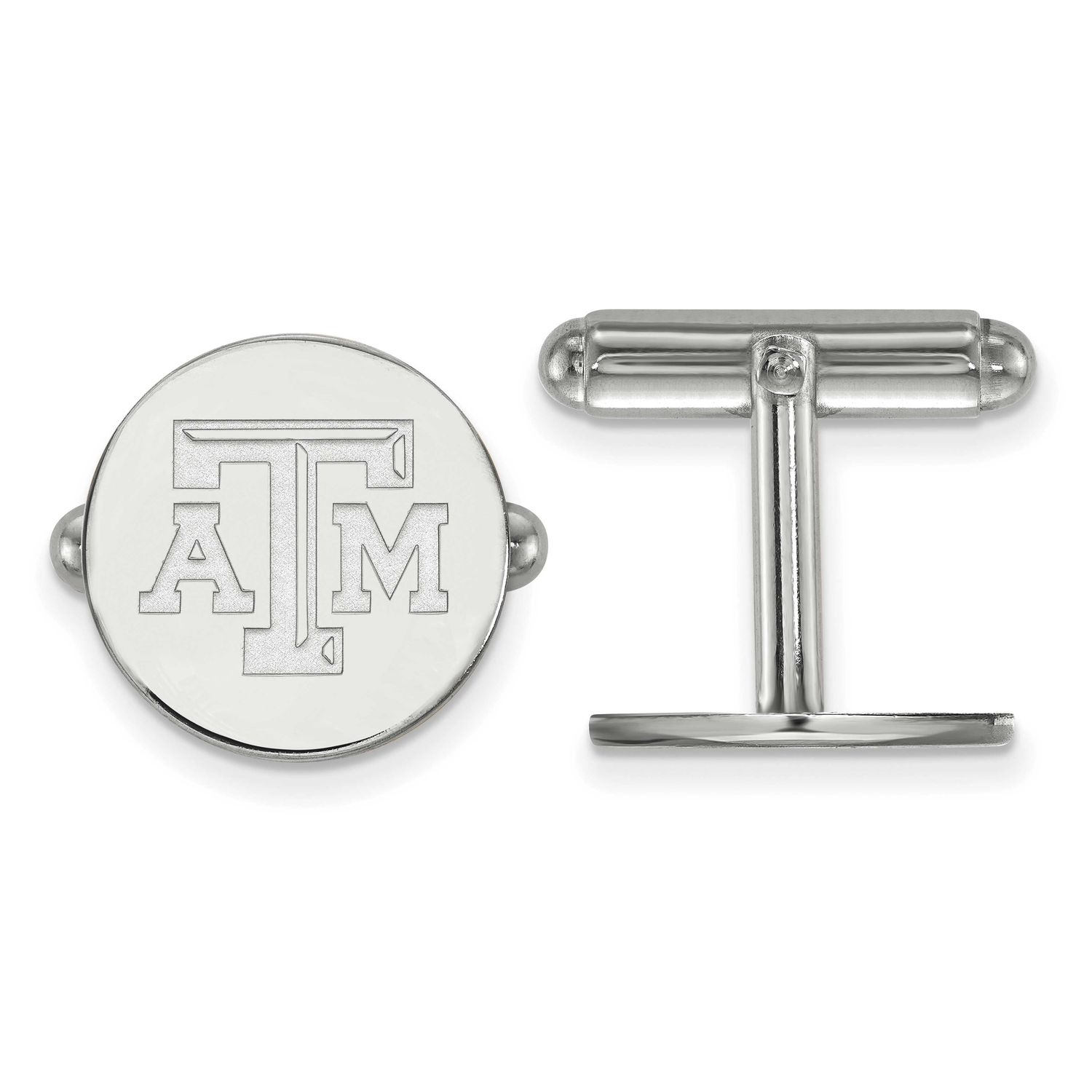 Texas A And M University T-A-M Cufflinks Sterling Silver Rhodium-plated SS076TAM, UPC: 886774700069