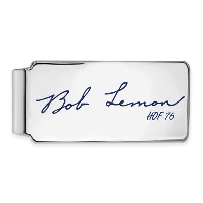 Bob Lemon Hall of Fame Signature Epoxy Money Clip Sterling Silver SSHF04BL76, UPC: