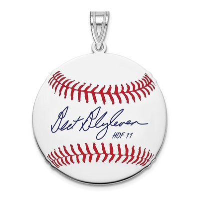 Bert Blyleven Hall of Fame Signature Medium Epoxy Baseball Pendant Sterling Silver SSHF10BB11, UPC: