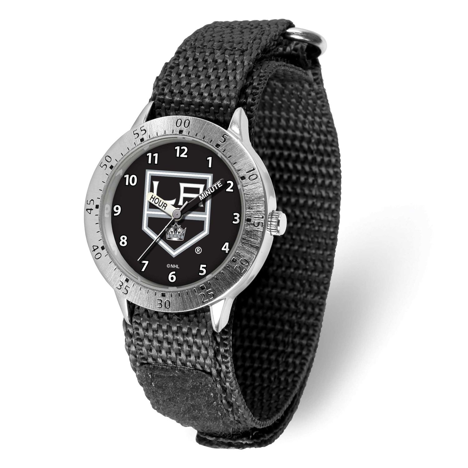 NHL Los Angeles Kings Youth Tailgater Nylon Strap Quartz Time Teaching Watch Gametime XWM3281, UPC:…