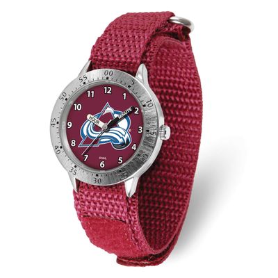 NHL Colorado Avalanche Youth Tailgater Nylon Strap Quartz Time Teaching Watch Gametime XWM3276, UPC…