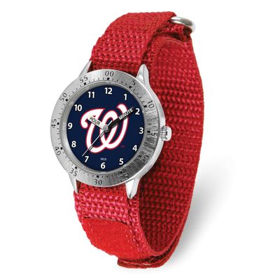 MLB Washington Nationals Youth Tailgater Nylon Strap Quartz Time Teaching Watch Gametime XWM3235, U…