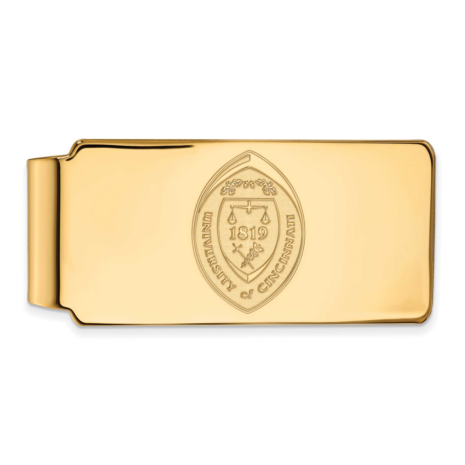 University of Cincinnati Crest Money Clip Gold-plated Sterling Silver GP044UC, UPC: 886774943770