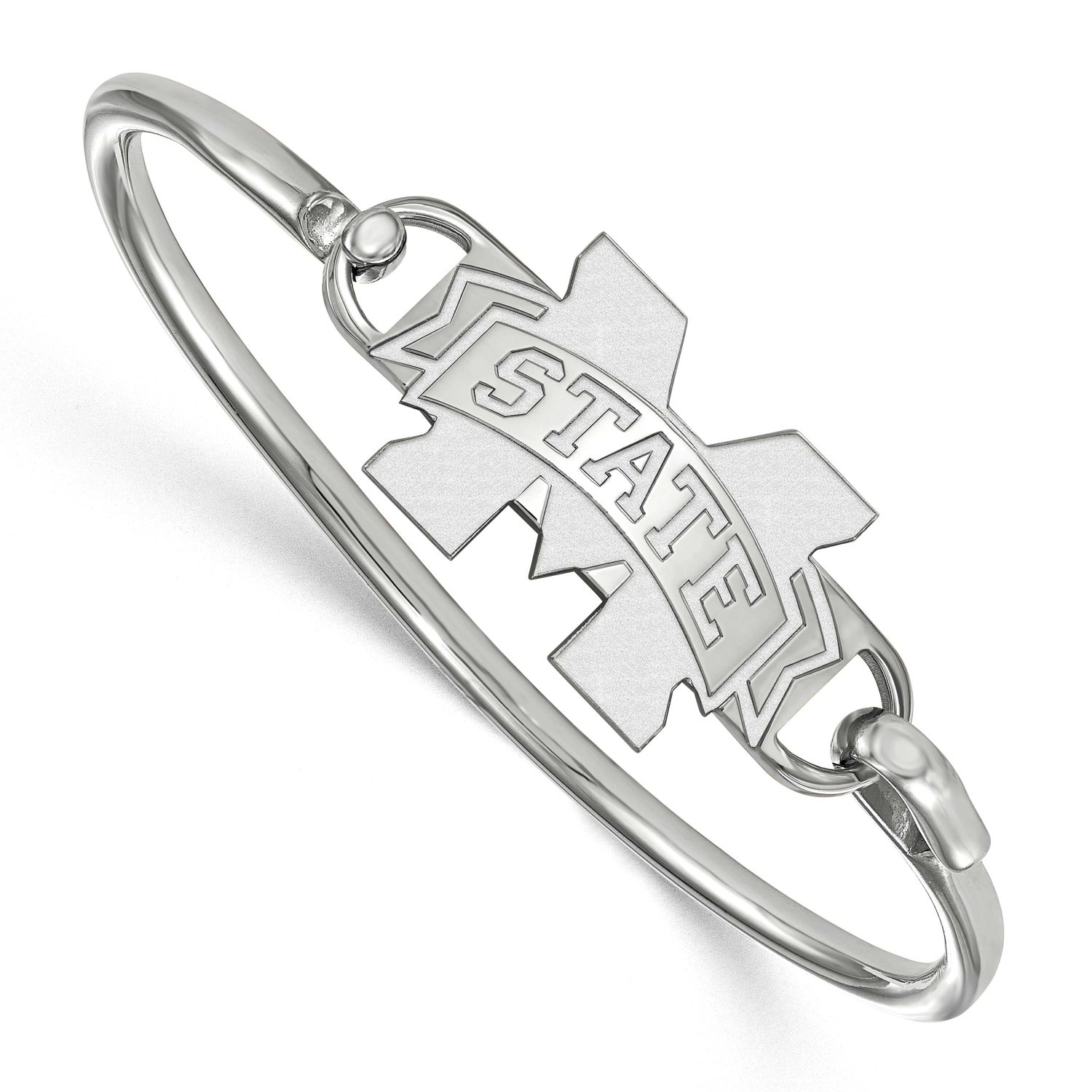 Mississippi State University Bangle Sterling Silver Rhodium-plated SS021MSS-7, UPC: 886774691435